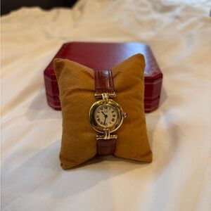 Gold and Brown Leather Watch